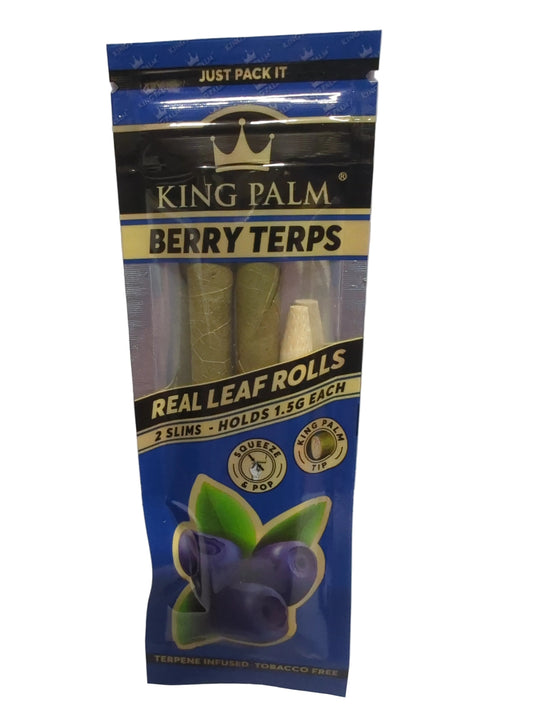 King Palm - Slim Rolls - 2 pack- 1.5g - Wrap - Berry Terps - Single Pack