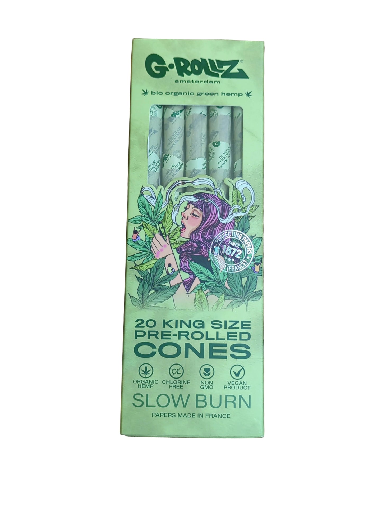 G-Rollz Collector Colossal Dream Organic Green Hemp - 20 Kingsize Cones