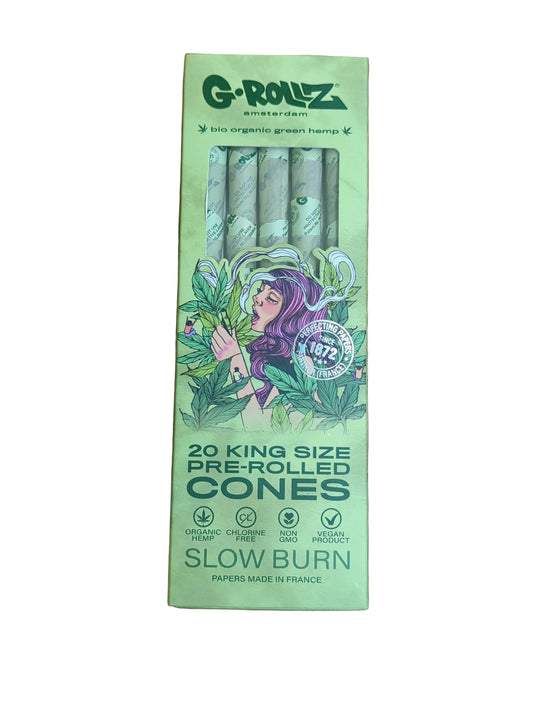 G-Rollz Collector Colossal Dream Organic Green Hemp - 20 Kingsize Cones