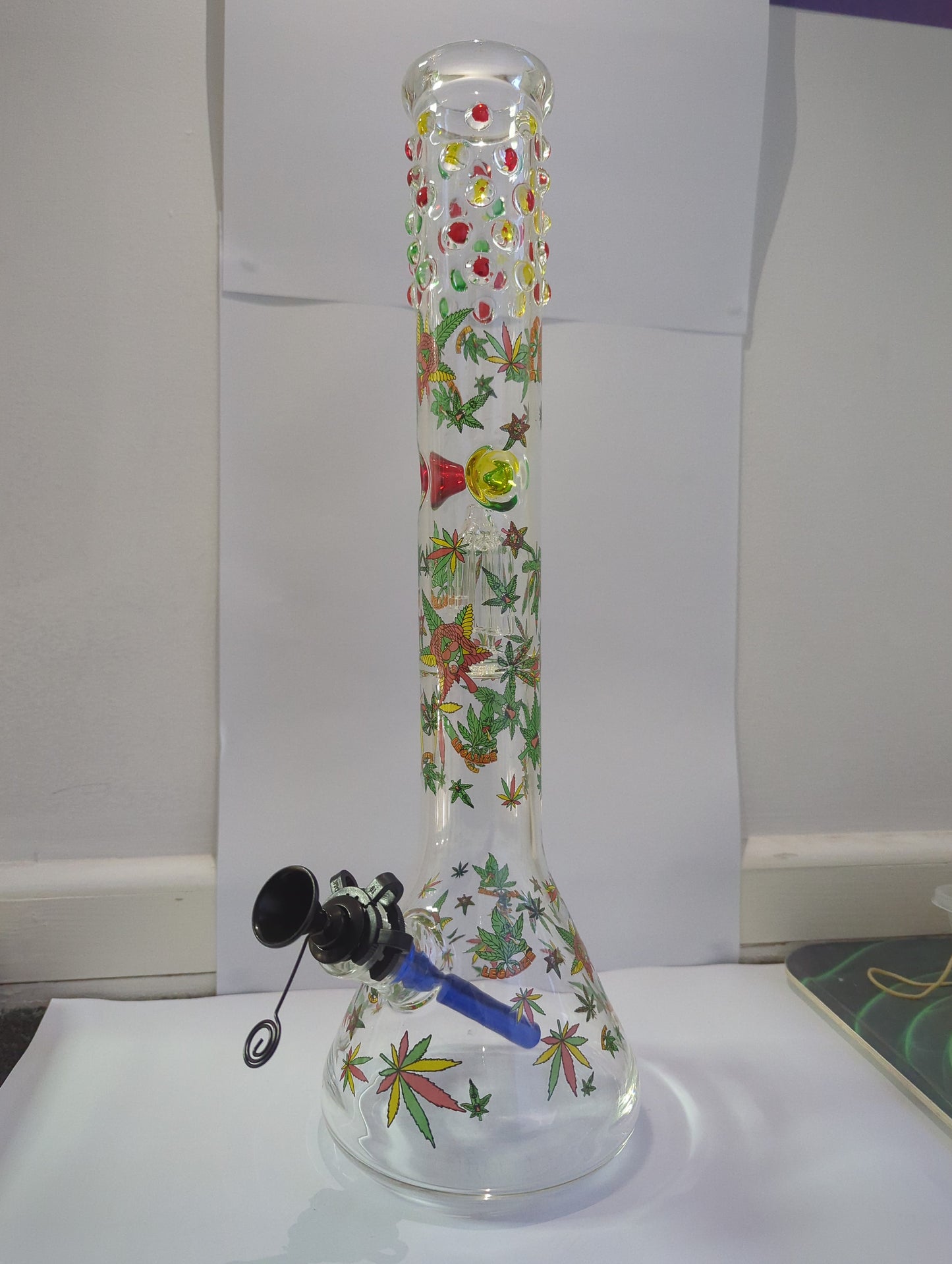 Percolator Glass Waterpipe 15.5 inch