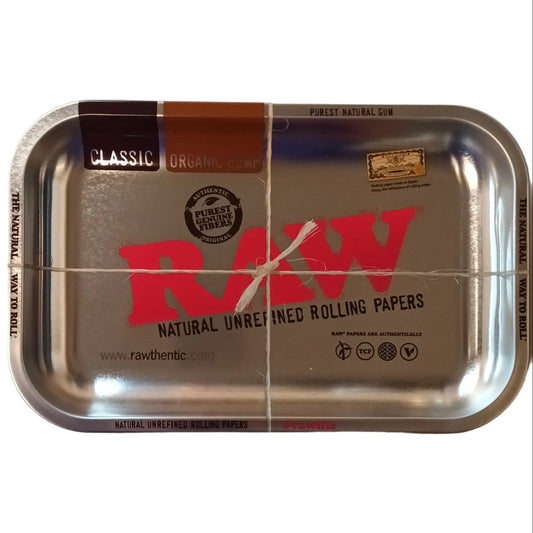 RAW Metal Rolling Trays METALLIC CHROME Small