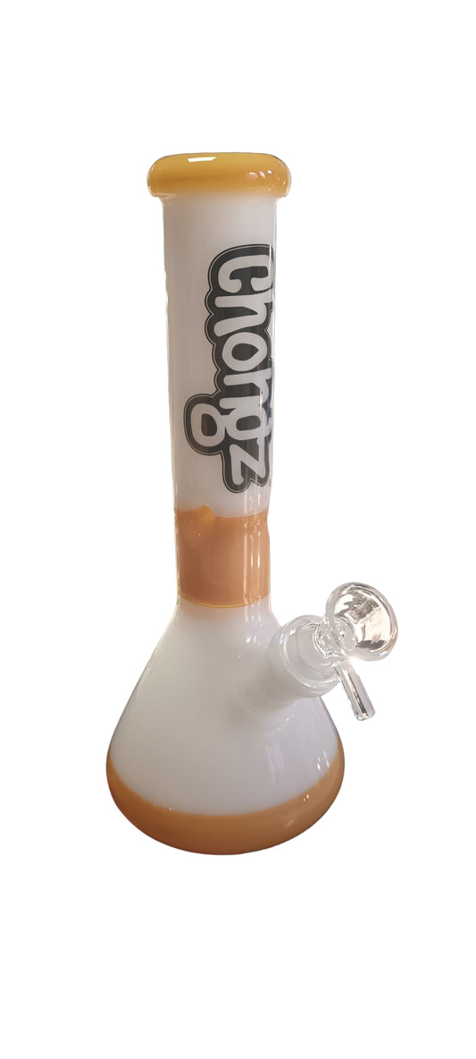 Chongz Glass 26cm Snow Joke Amber & White