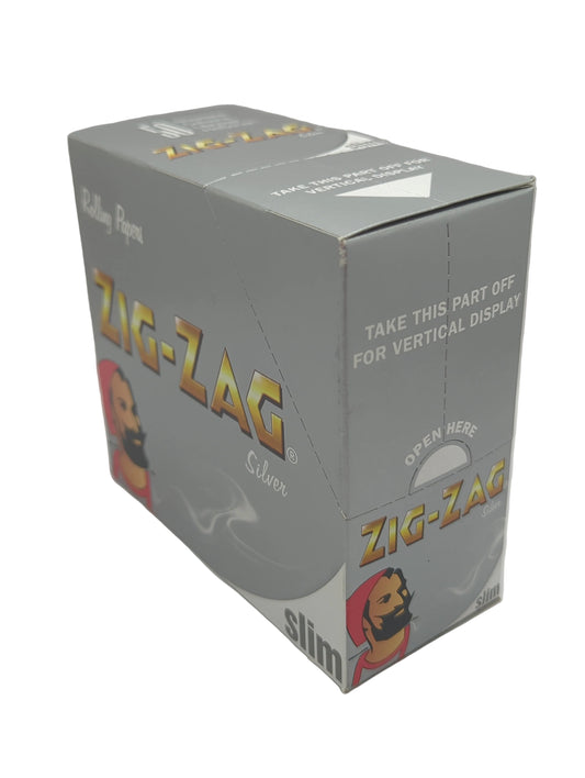 ZIG-ZAG Silver King Size Slim Rolling Papers (50 Box) BOX