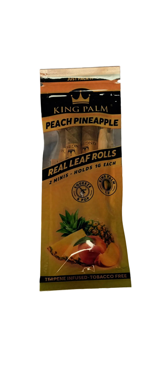 King Palm - Mini Rolls - 2 pack- 1g - Wrap - Peach Pineapple - Single Pack