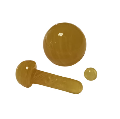 Head Happy - Glass Terp Slurper Set - 1pcs 20mm Pearl, Hanging Pearl, 6mm Quartz Pearl