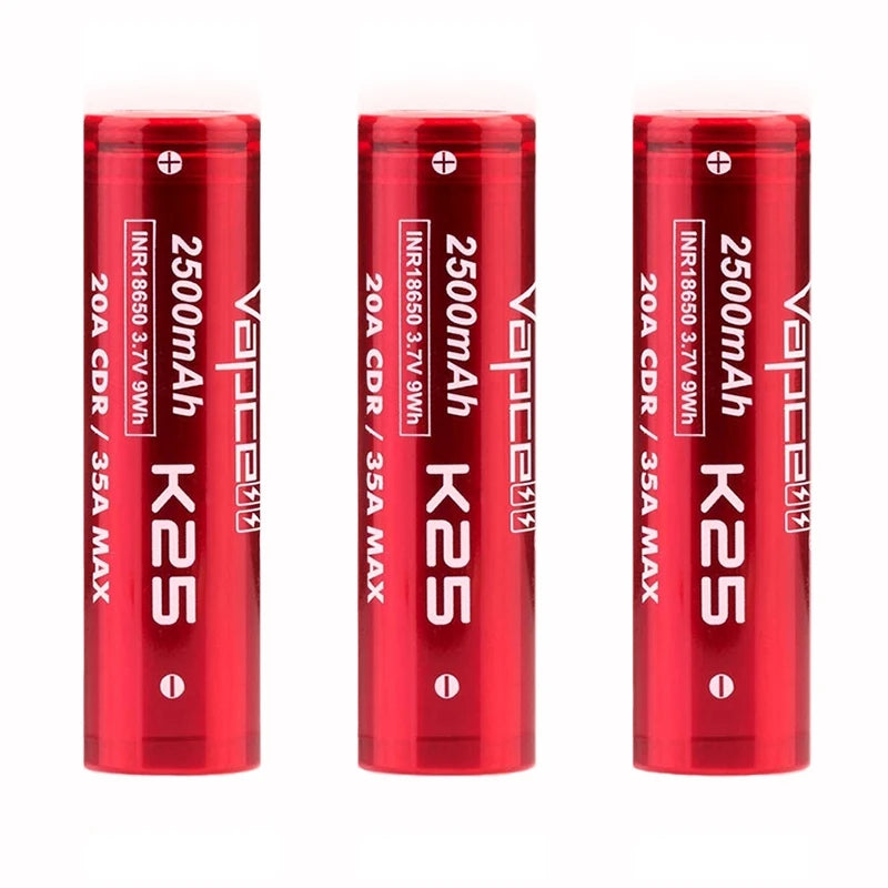 Vapcell K25 18650 Battery in Case