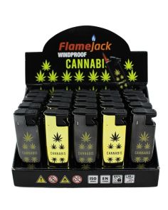 Flamejack Windproof Lighters "Black & Gold Leaf Design"-
Assorted